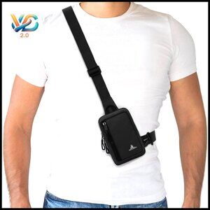 Mini Nylon Crossbody Bag Adjustable Strap Water Resistant Phone Pocket